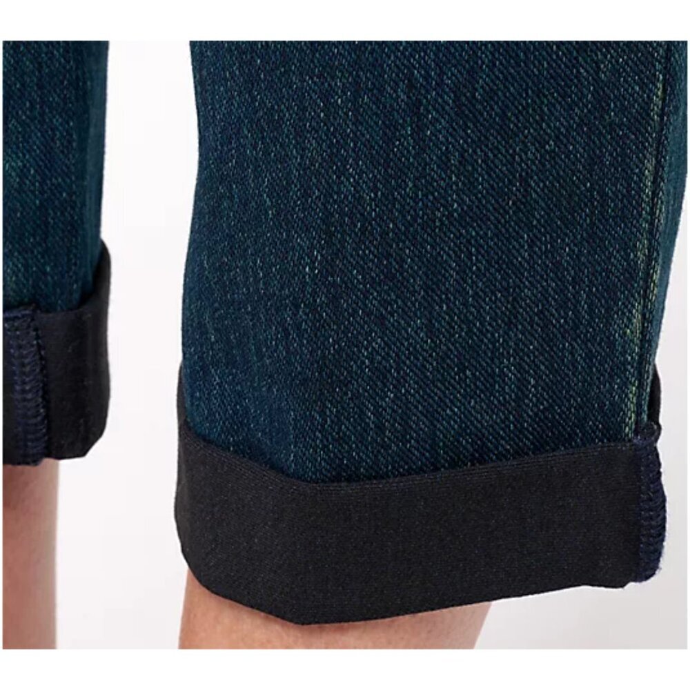 New Women with Control Indigo Prime Stretch Denim Petite Crop Jean Petite 3X - Picture 4 of 5